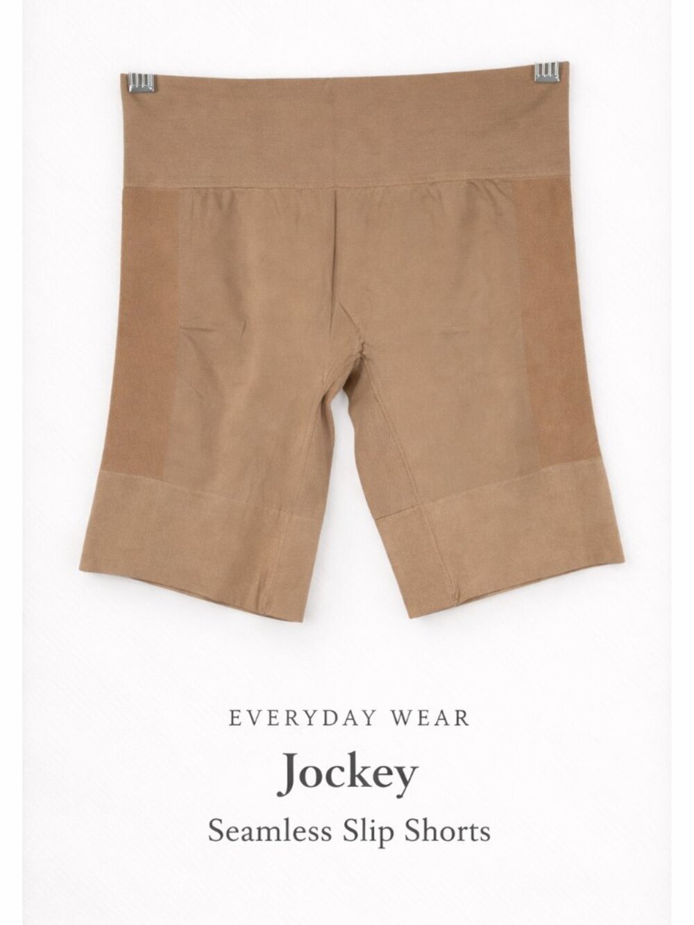 Jockey Beige Seamless Shapewear Shorts No Chafe Slipshort L